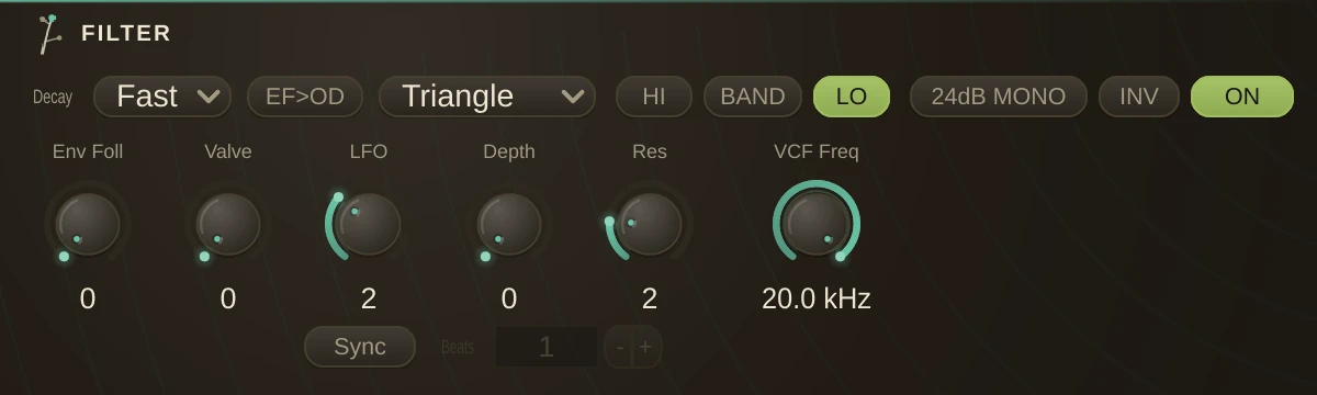 Filter editor