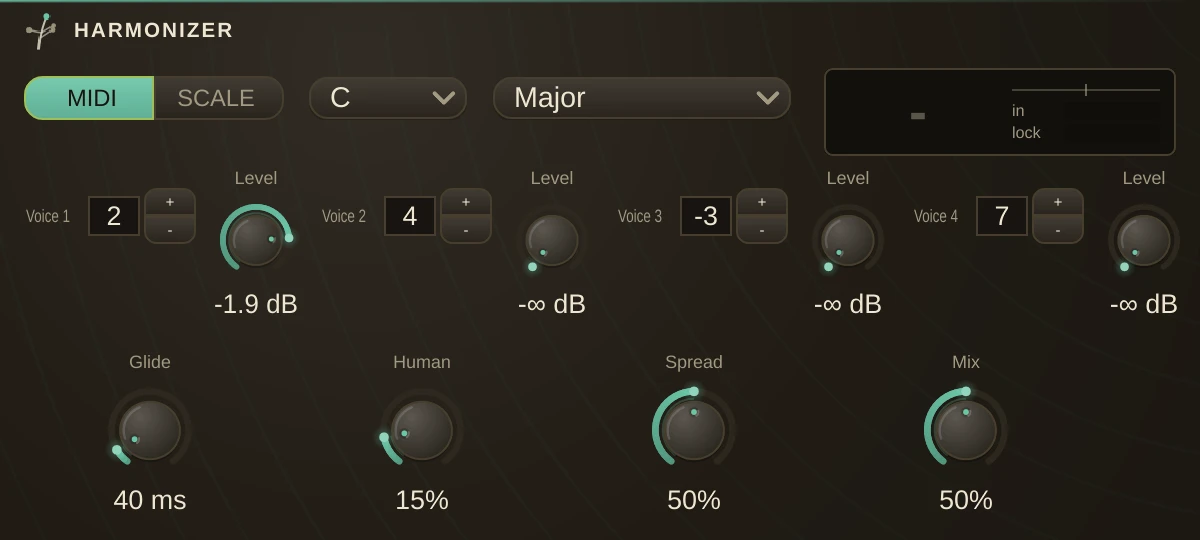 Harmonizer editor