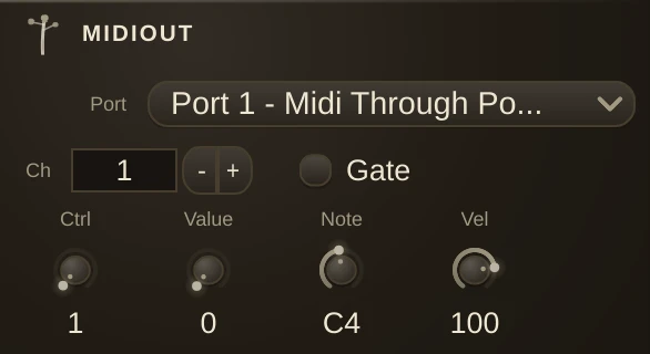 MidiOut editor