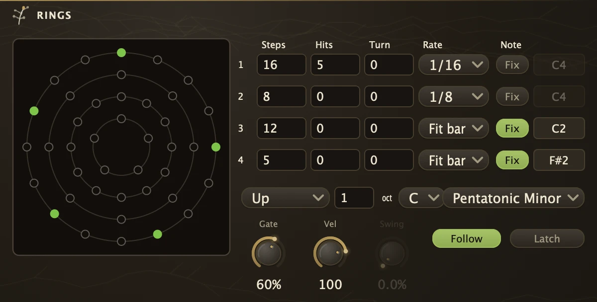 Rings editor