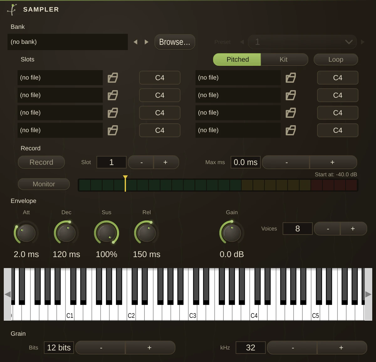 Sampler editor