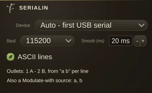 SerialIn editor